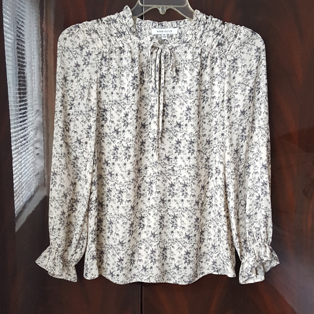 🆕️ Rose + Olive Floral Blouse